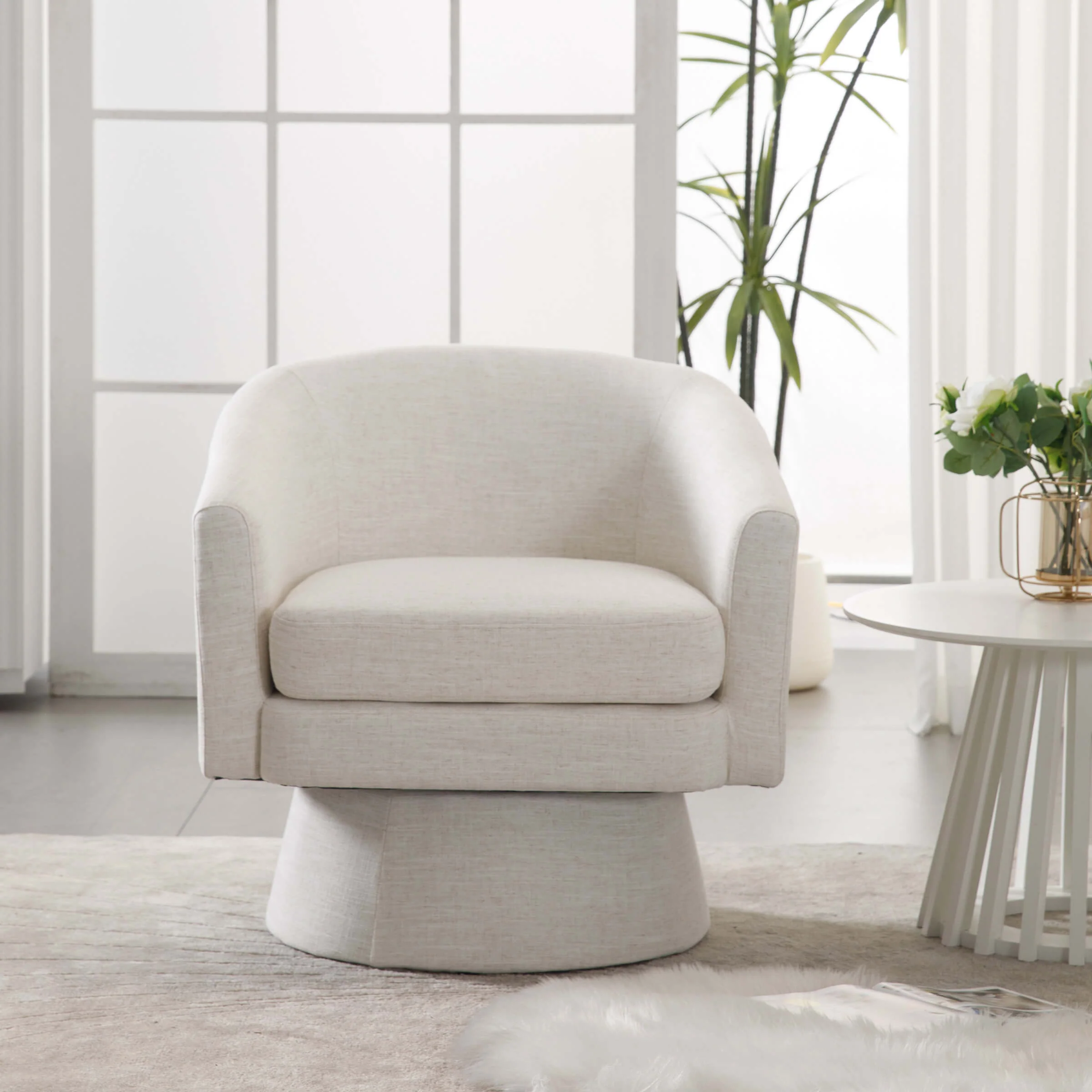 Barrel Swivel Accent Chair 1 PCS - 3057AC - Image 20